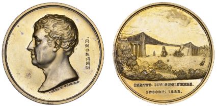 Institute of Civil Engineers, Telford Prize, a gilt-silver medal by J.S. & A.B. Wyon, bare h...