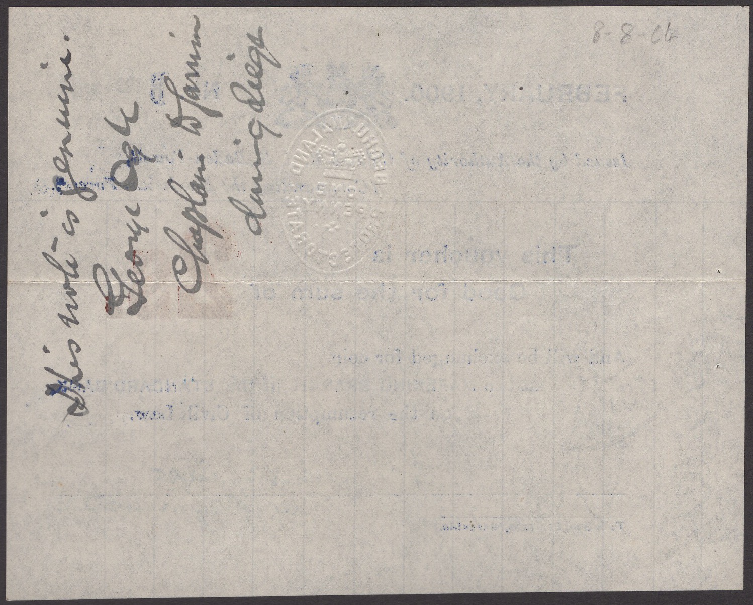 Siege of Mafeking, 2 Shillings, February 1900, serial number B9342, no dot over first i in... - Bild 2 aus 2