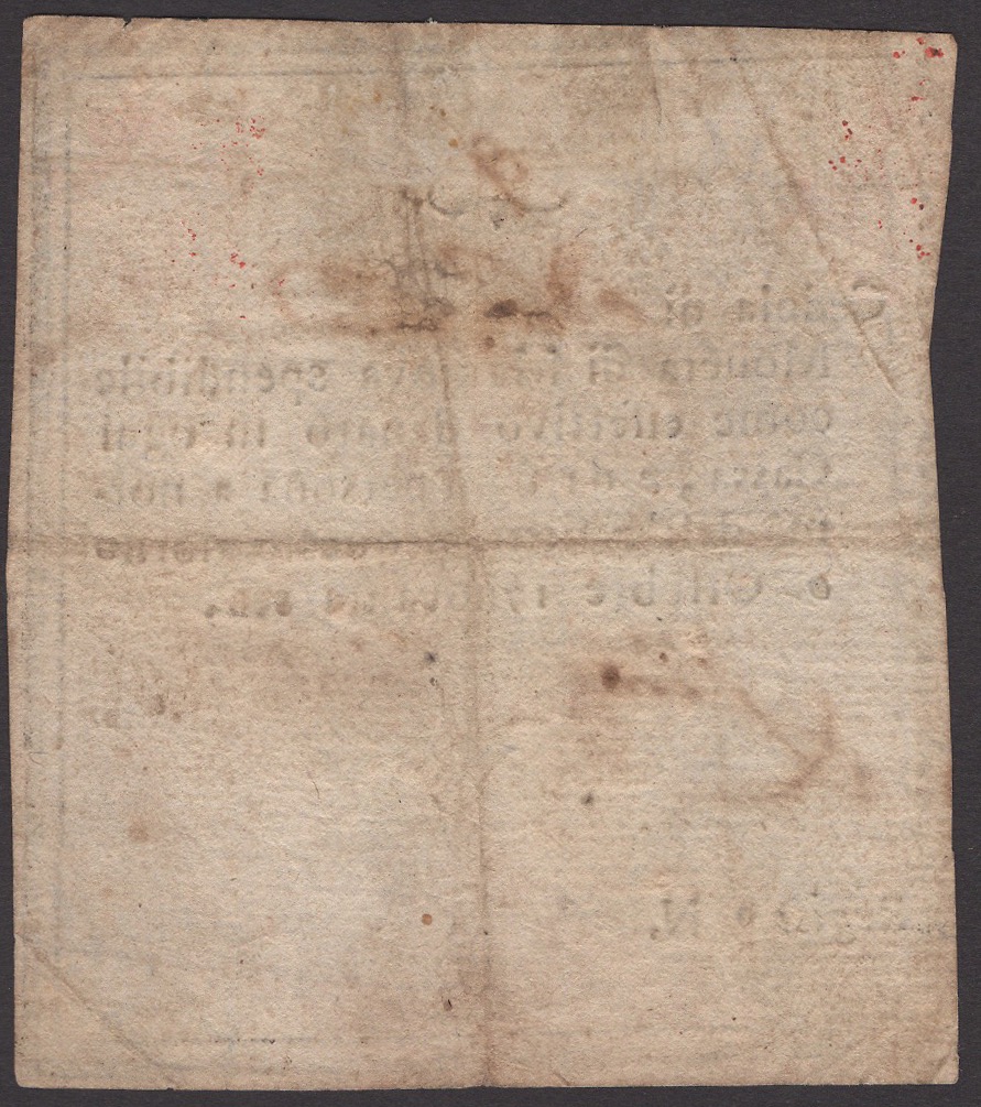 Siege of Mantova, 9 Lire, 6 October 1796, serial number 101242, two manuscript signatures,... - Bild 2 aus 2