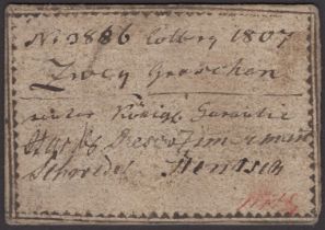 Siege of Colberg, 2 Groschen, first issue, 1807, serial number 3886, six manuscript...