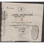 Siege of Palmanova, 2 Lire (2), 1848, serial number 2793 and 4423, four manuscript...