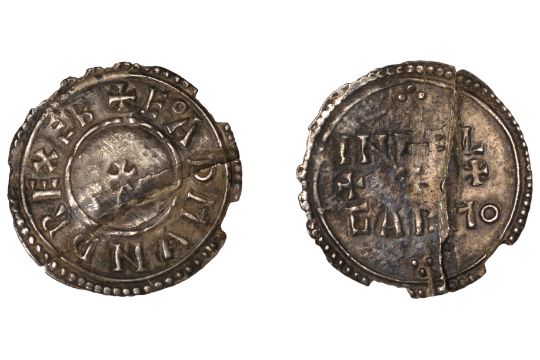 Eadmund (939-946), Penny, Two Line type [HT 1, York], Ingelgar, e admvnd rex eb, small...