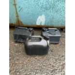 3x black 5L fuel cans. Good condition