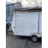 Trailer that was used for shows come complete with three awnings tows lights but needs a tad