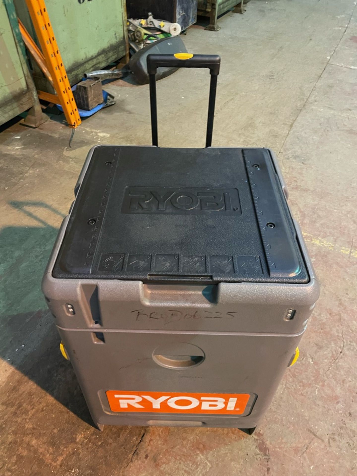 Ryobi mobile work station with 18v mitre saw. Saw blade never been used. Battery not included - Image 3 of 3