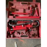 Panel beaters tools for pushing & pulling metal dints in out and shaping things up Manual jack for