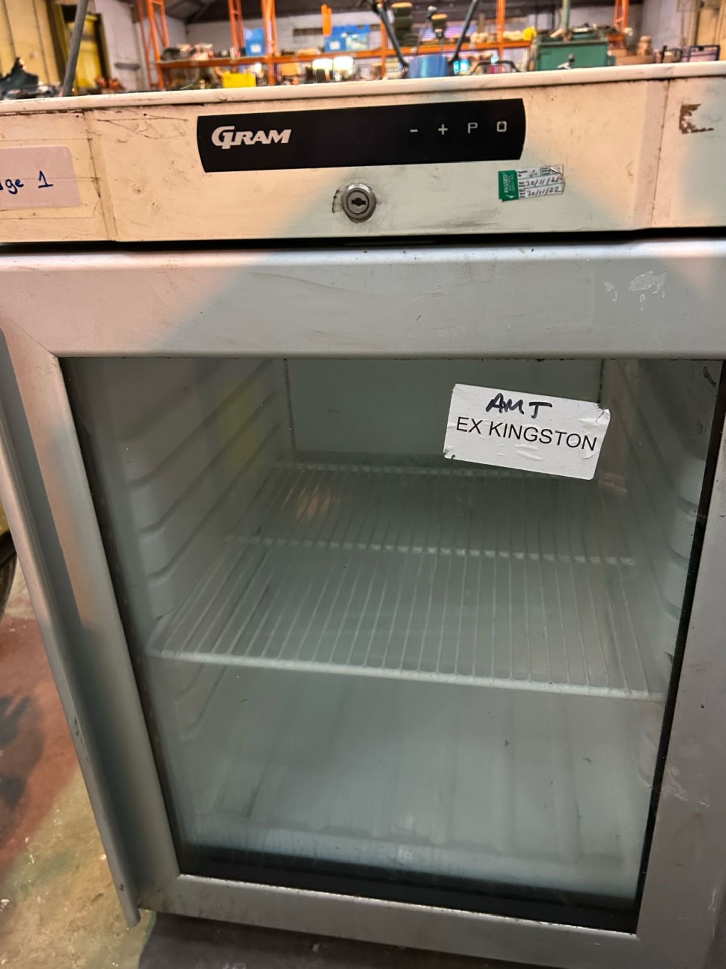 Gram KG210 glass door compact undercounter fridge. Full working order