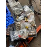 Massive amount of hydraulic connectors all new unused or 95 percent of them still in the packets a