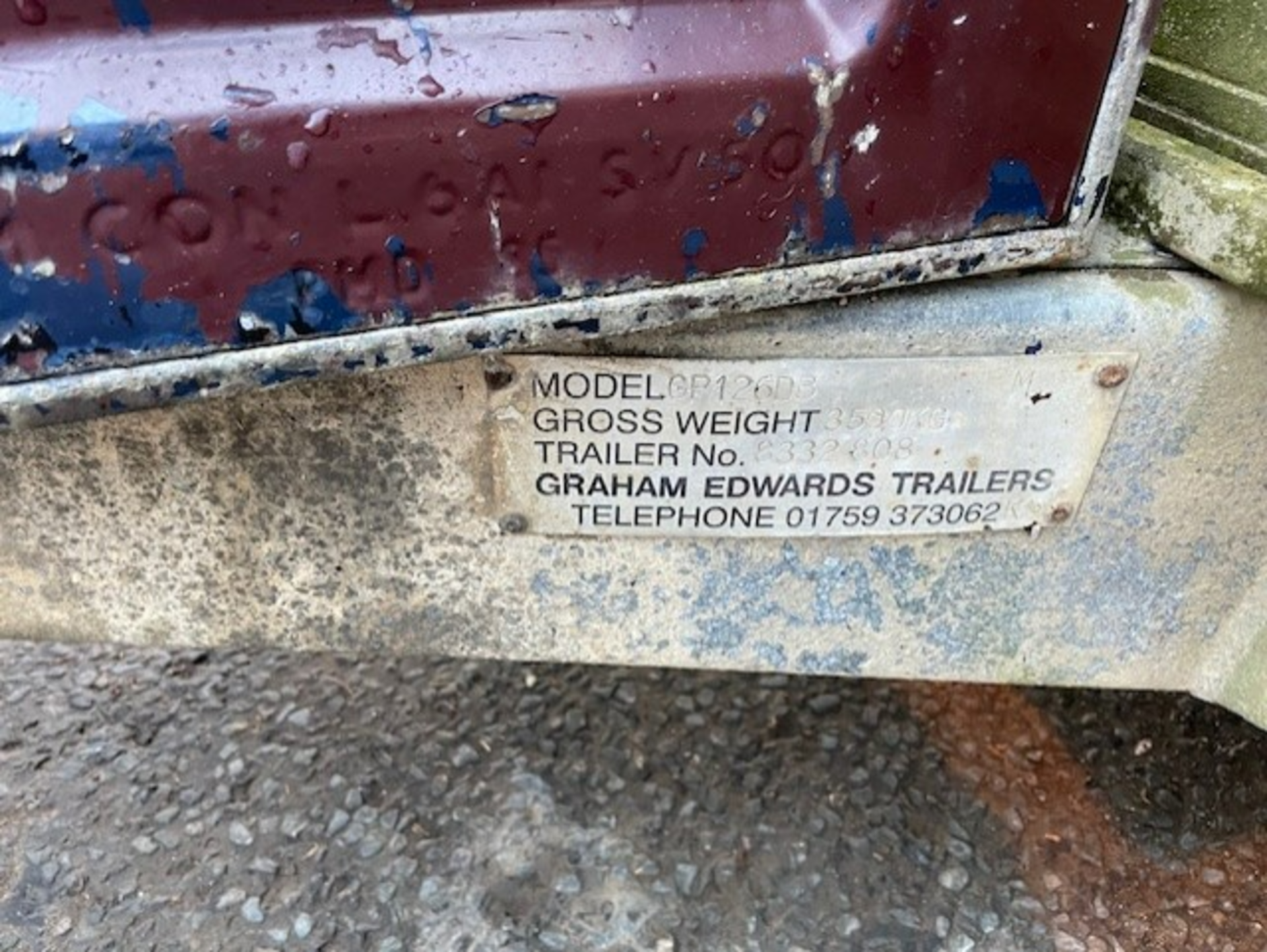 Graham Edwards Twin Wheeled Fencing Trailer 3.7m x 1.8m 3500kg good strong trailer been used as a - Image 6 of 7