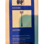 New in box 3 light black outdoor lampost.