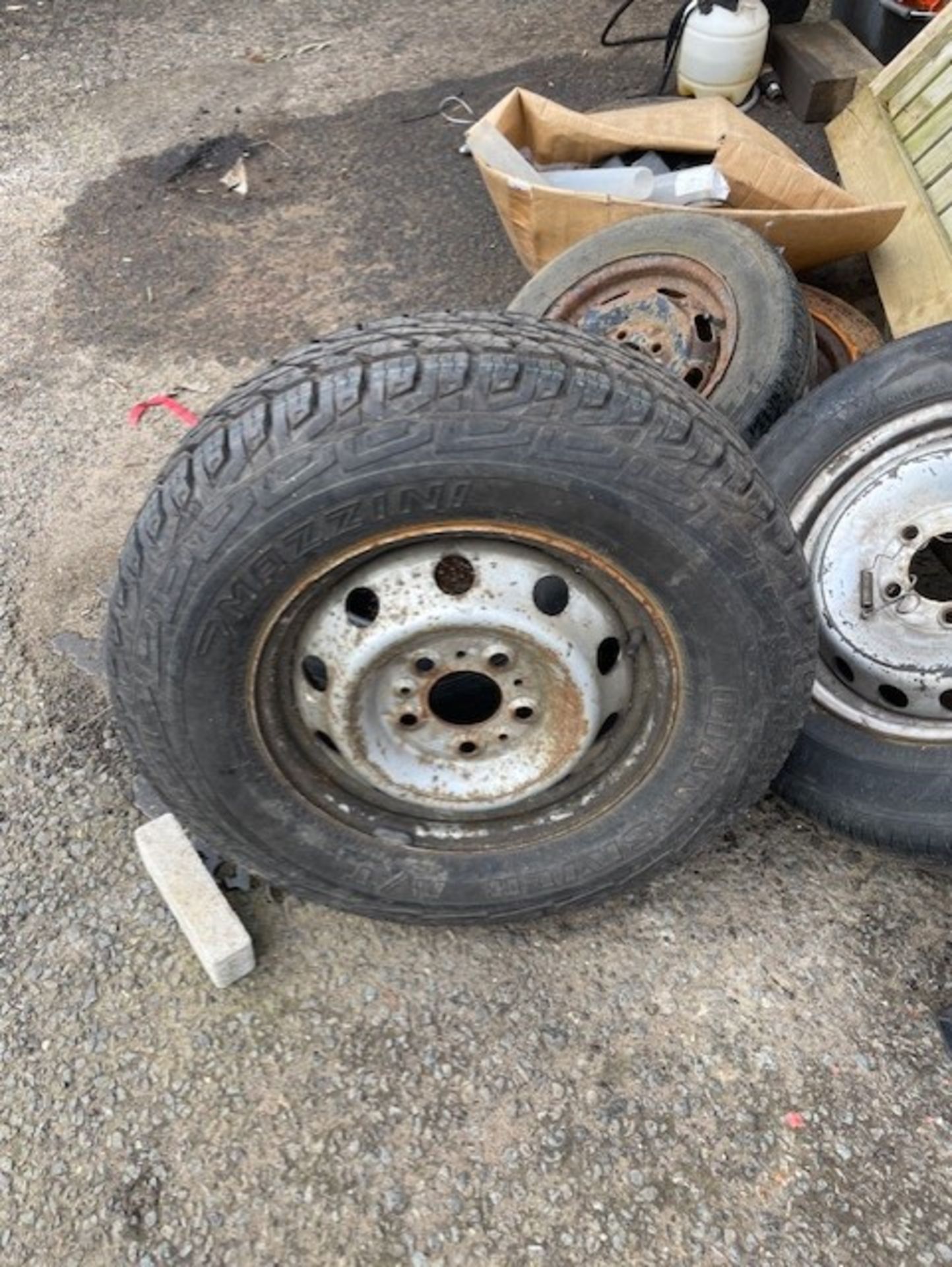 2 good tyres on rims both 5 stud 225/75 R16LT And a 225/65 R16C