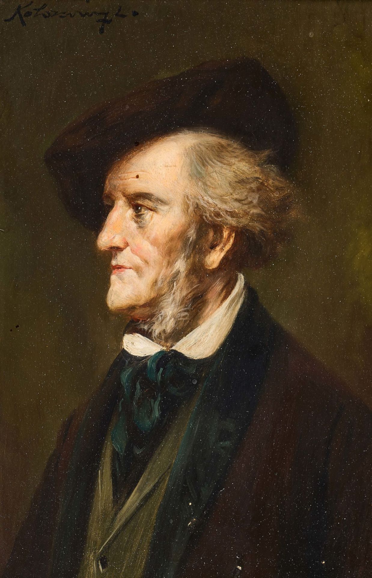 KOLOZSVÁRY, LAJOS: Porträt des Komponisten Richard Wagner.