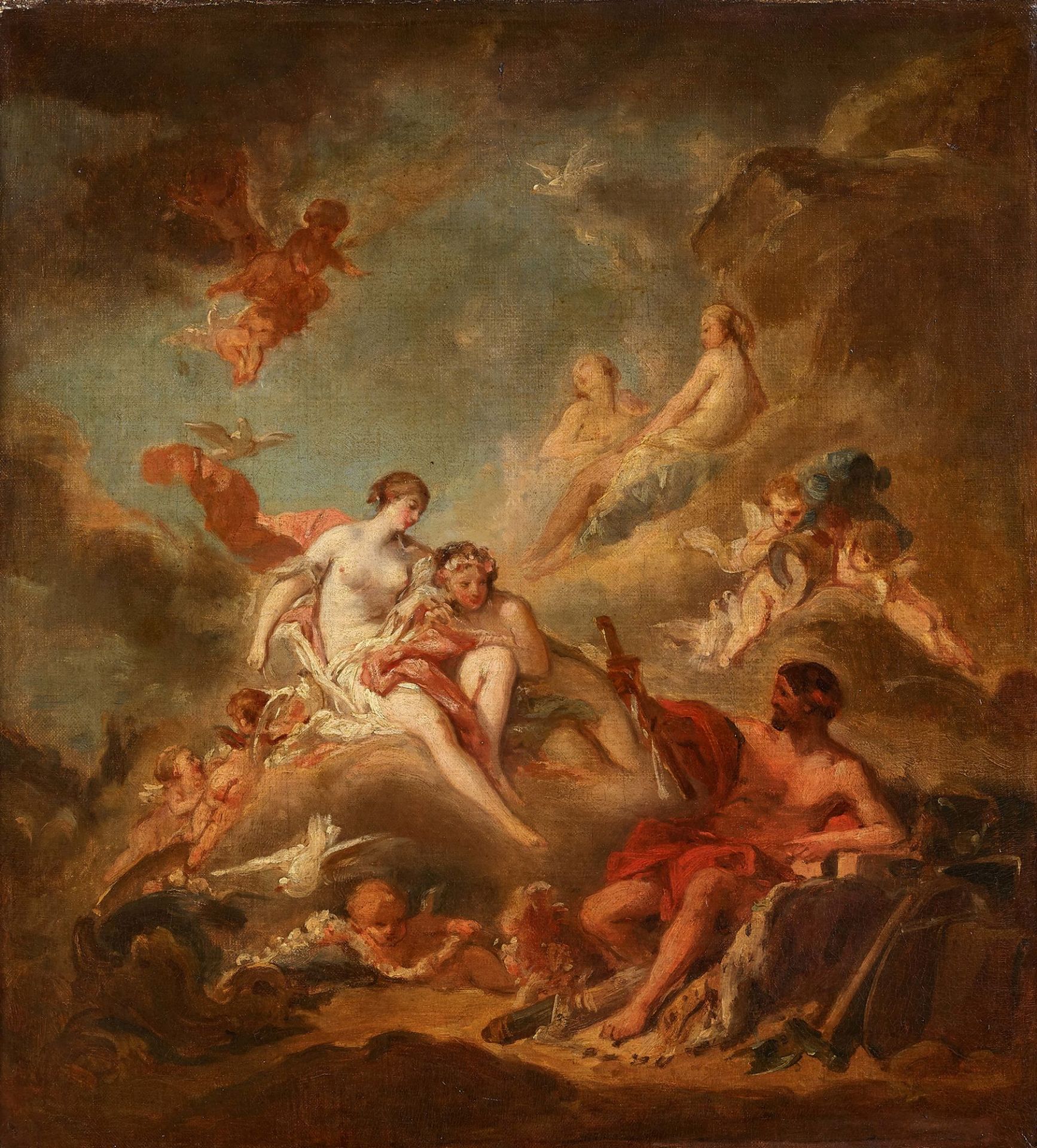 BOUCHER, FRANÇOIS, Kopie - Copy: Vulkan überreicht Venus die Waffen für Aeneas.