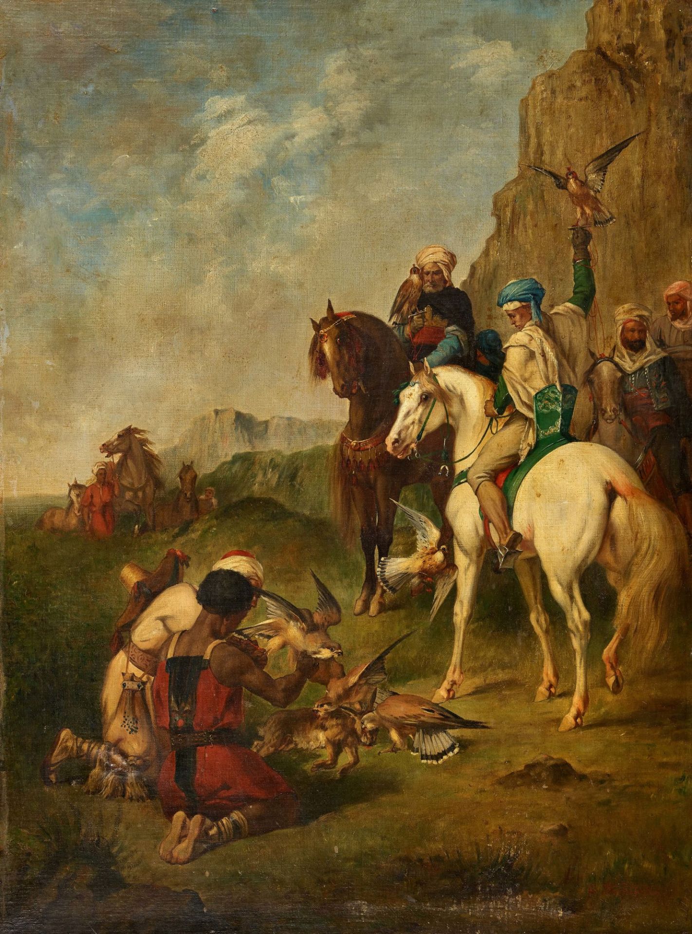 FROMENTIN, EUGÈNE, Kopie - Copy: Chasse au faucon en Algérie.