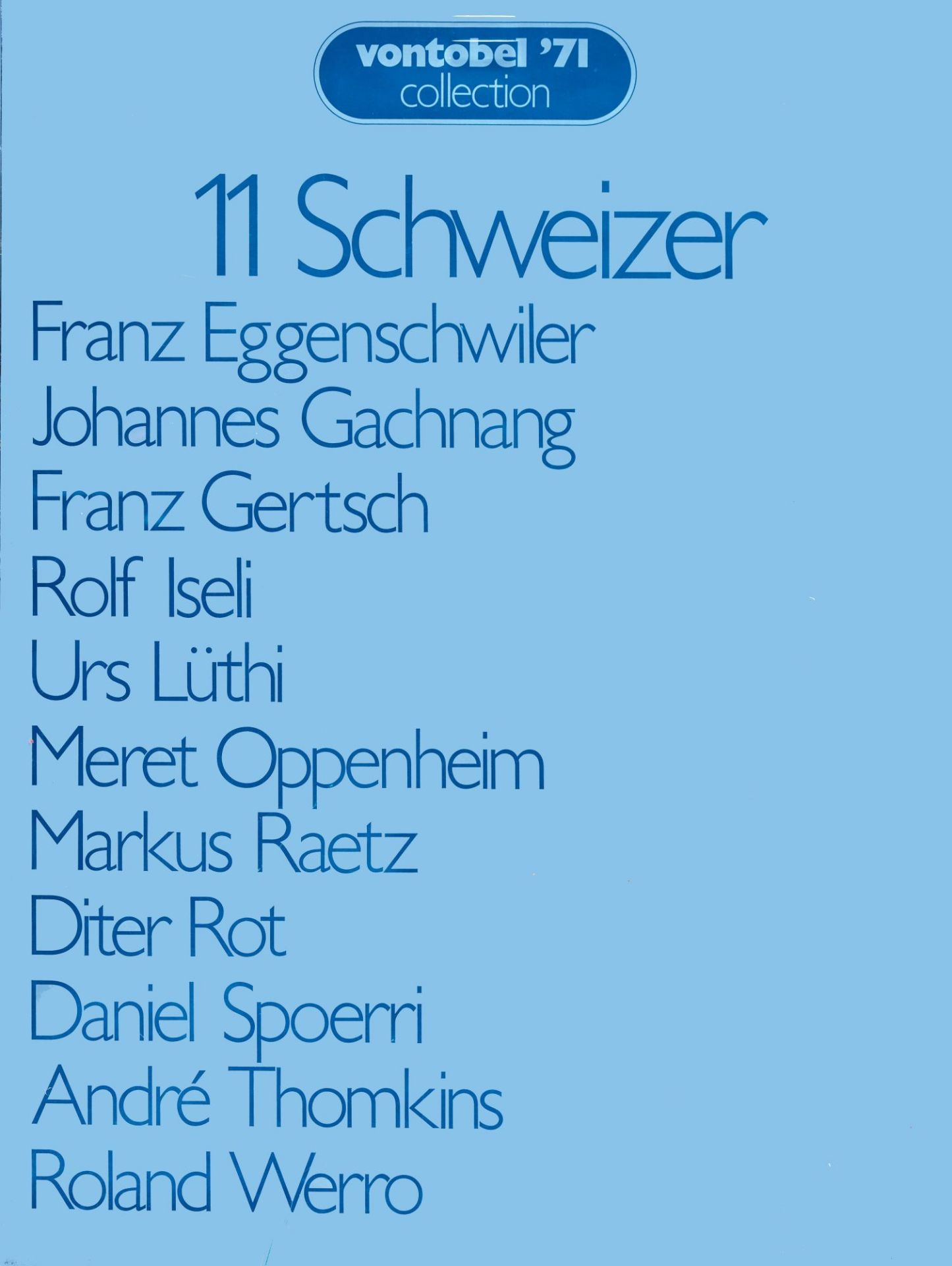 OPPENHEIM, MERET, GERTSCH, FRANZ: "11 Schweizer".