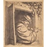 OSTADE, ADRIAEN JANSZ. VAN: "Der Raucher am Fenster".