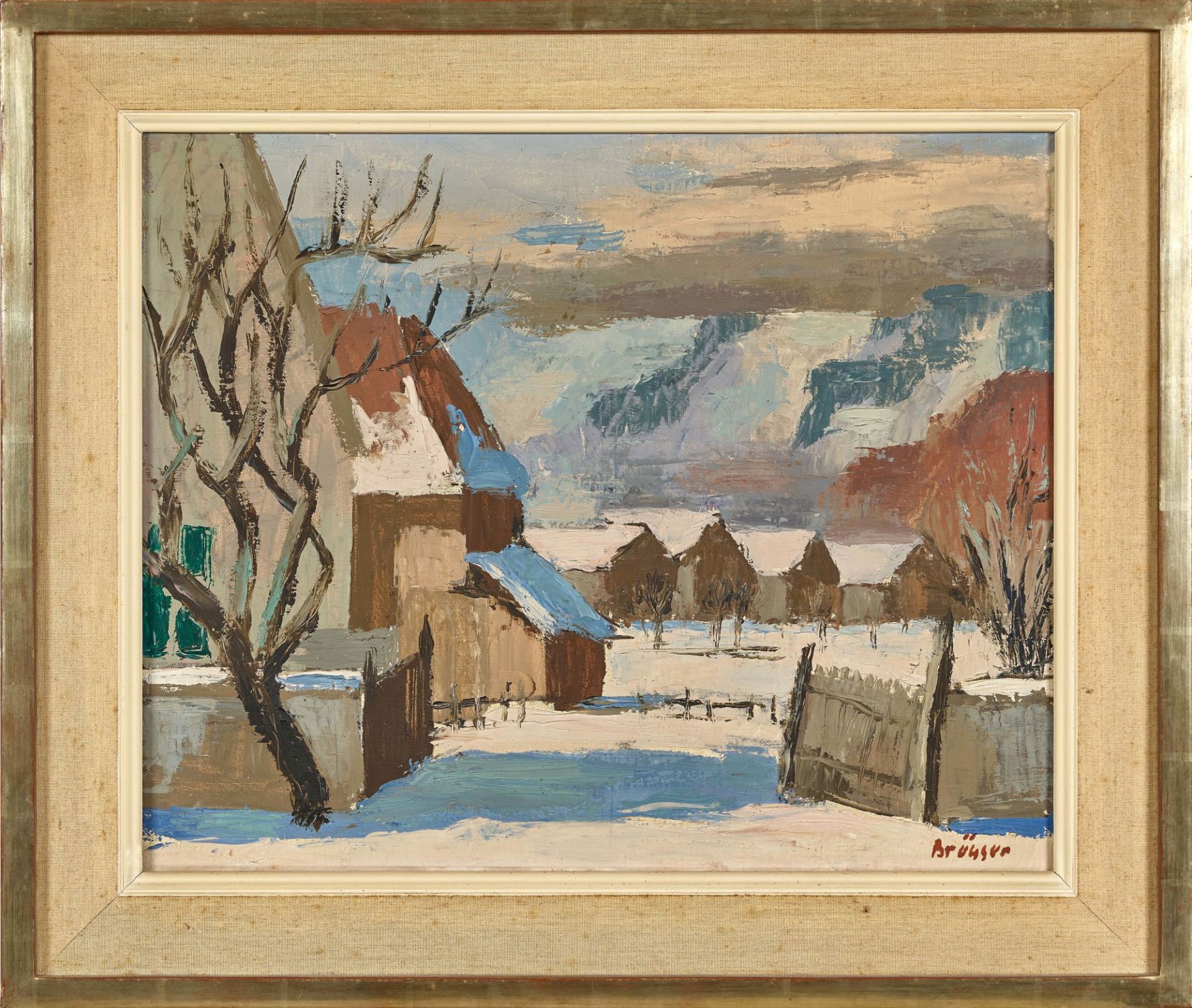 BRÜGGER, ARNOLD: "Winterlandschaft". - Bild 2 aus 2