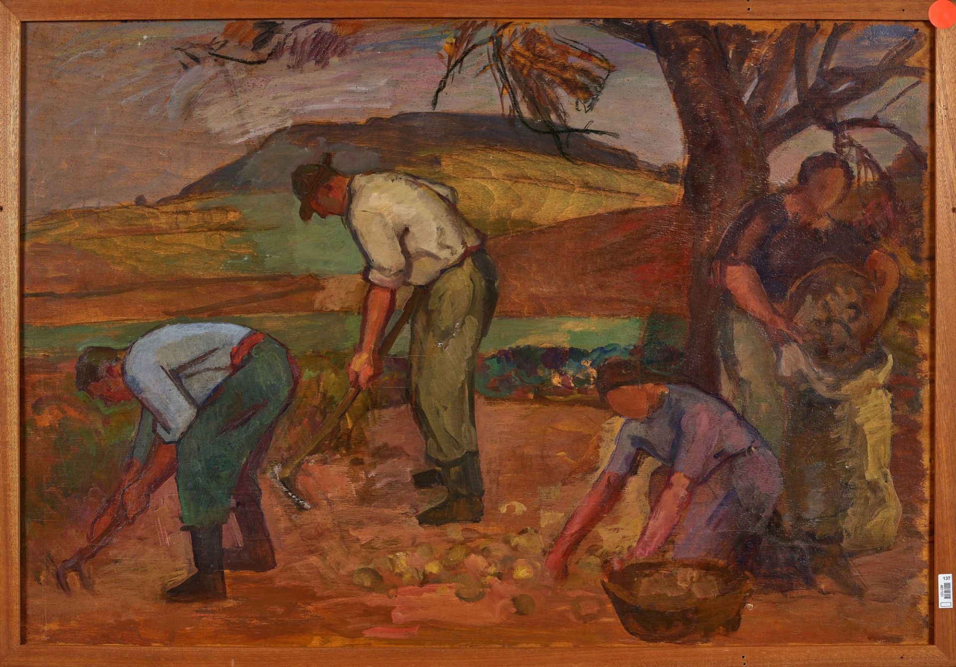 HERMANJAT, JACQUES ÉLIE ABRAHAM: Bauernpaar bei der Feldarbeit. - Bild 4 aus 4