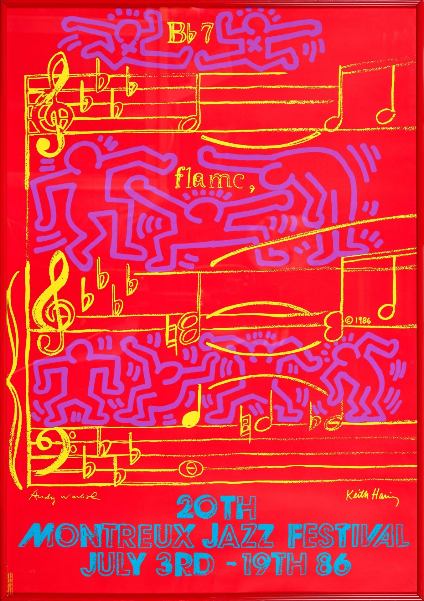 WARHOL, ANDY, HARING, KEITH: "Jazz Fesival Montreux 1986". - Bild 2 aus 2