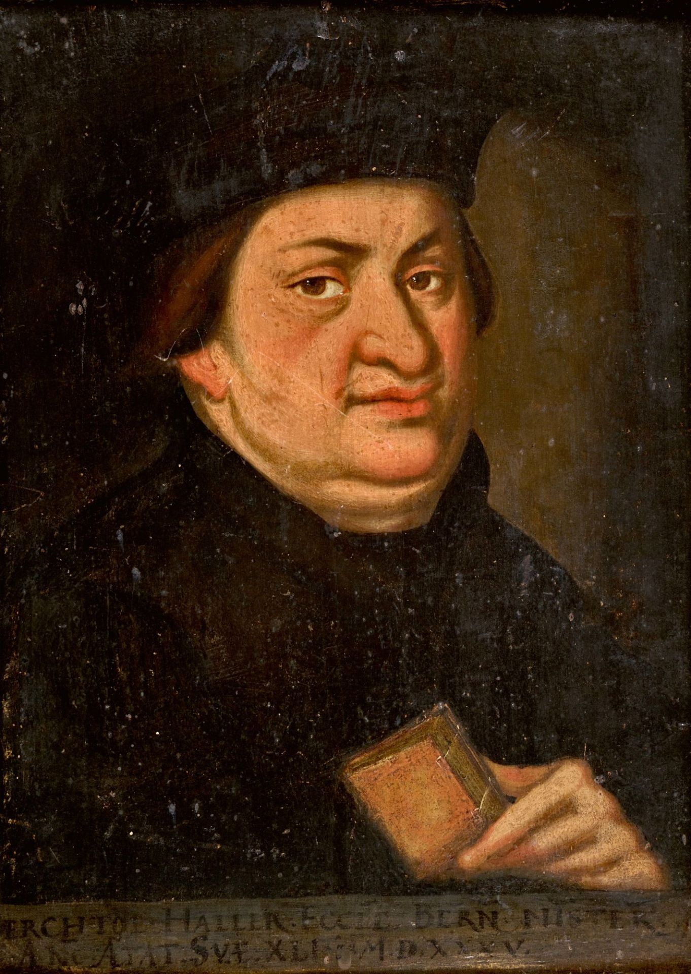 SCHWEIZ, 16. JH., Wohl - Presumably: Brustbildnis von Berchtold Haller (1494-1536) mit Buch.