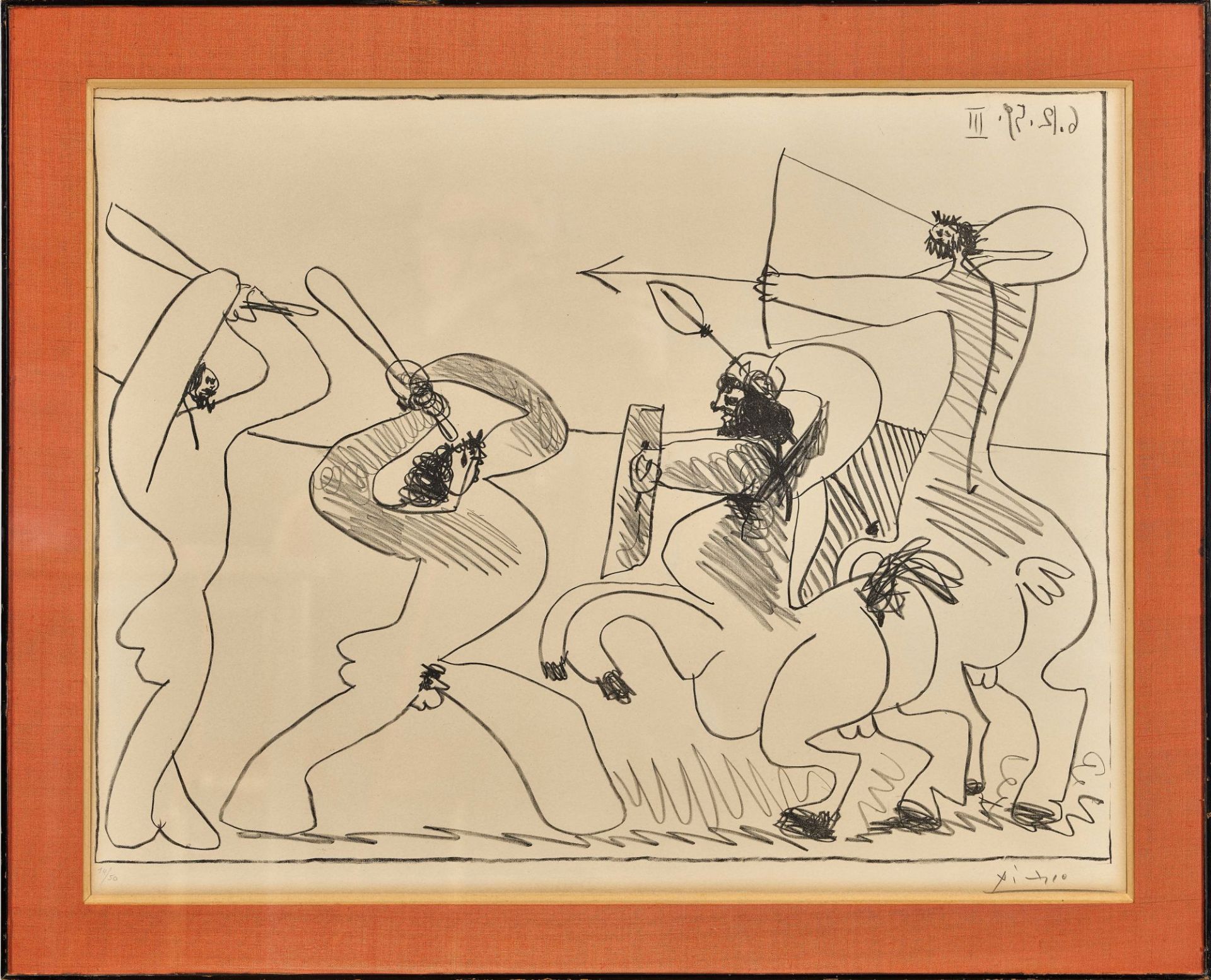 PICASSO, PABLO: "Combat de Centaures III". - Bild 2 aus 2