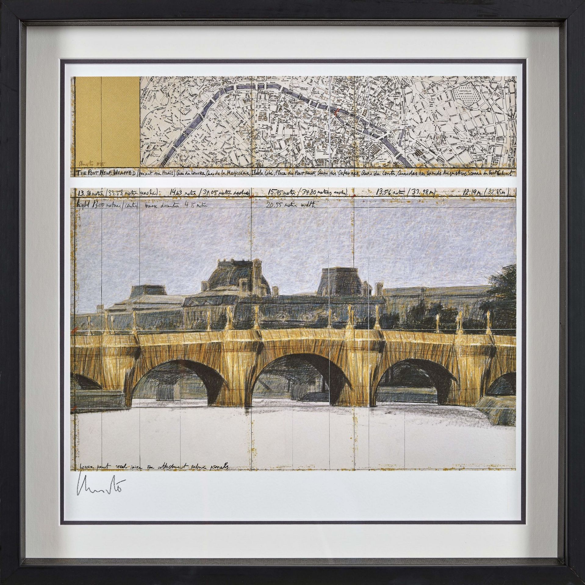 CHRISTO (EIGTL. JAVACHEFF, CHRISTO): "The Pont Neuf Wrapped (Project for Paris)". - Bild 2 aus 2