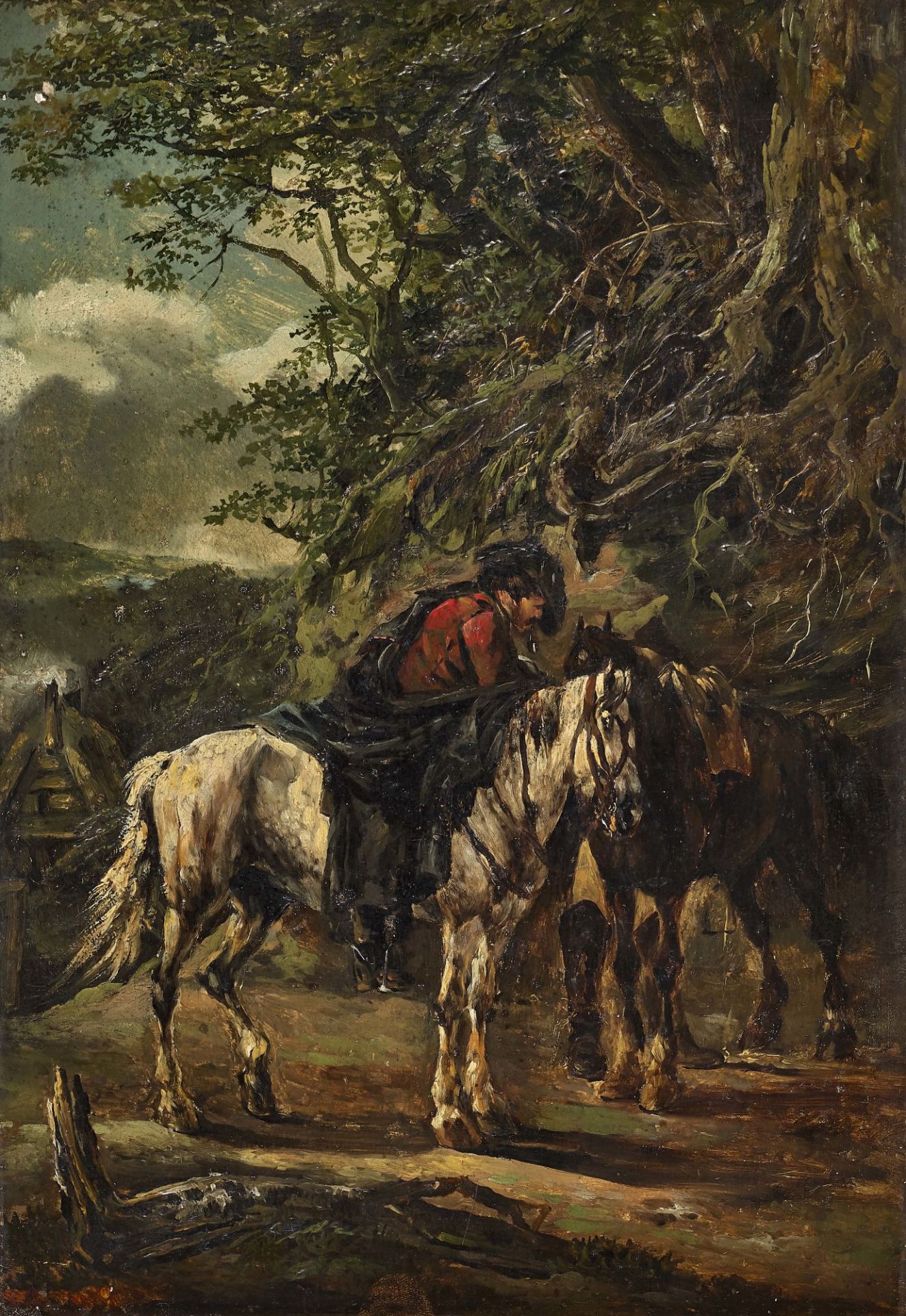 DEUTSCHLAND, 19./20. JH.: Reiter mit Pferd.