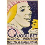 MANGOLD, BURKHARD: "Quodlibet Maskenball Stadtcasino Basel 1931".