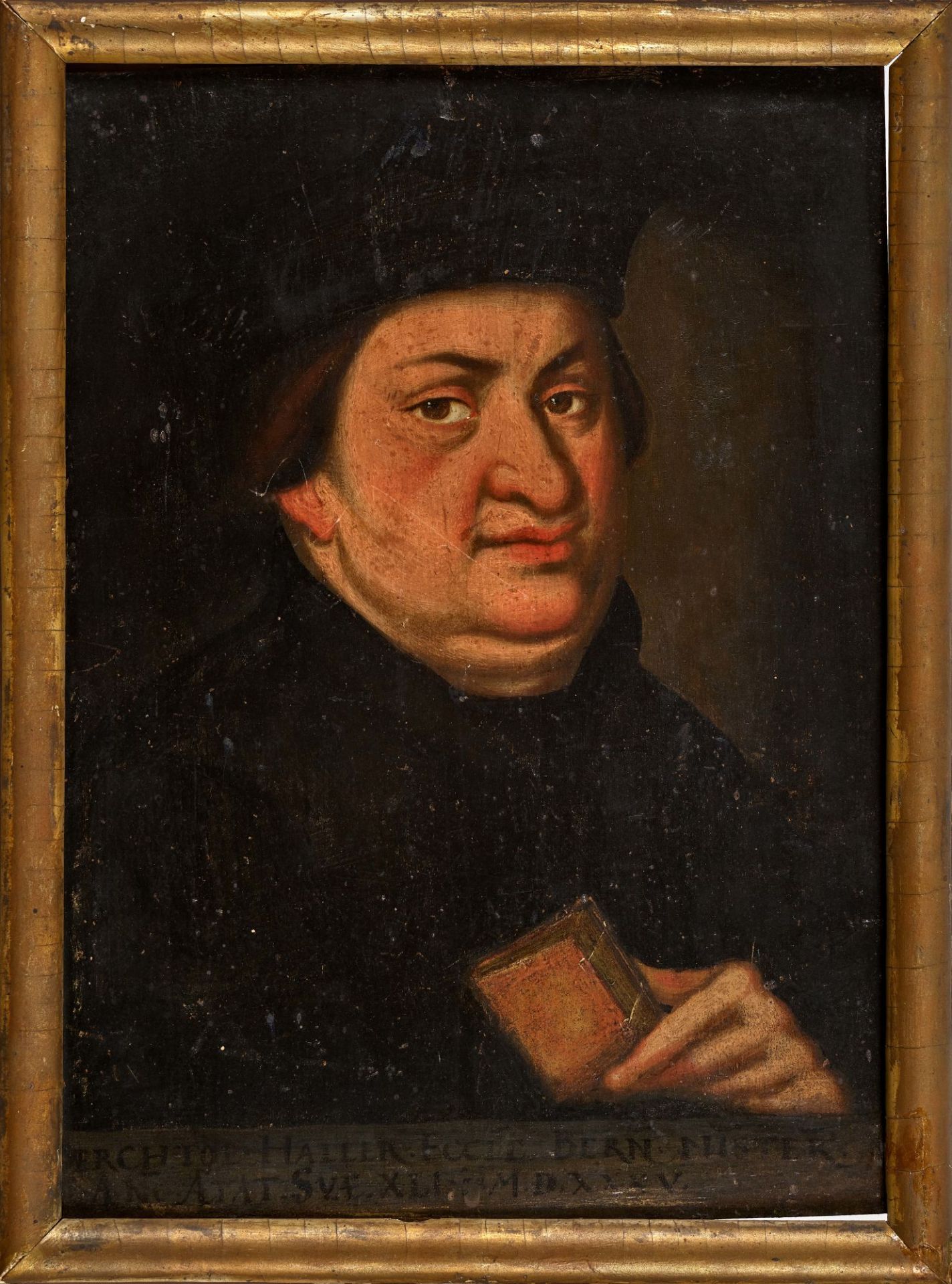 SCHWEIZ, 16. JH., Wohl - Presumably: Brustbildnis von Berchtold Haller (1494-1536) mit Buch. - Image 2 of 2