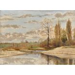 HERZOG, ARTHUR CHARLES HENRI: Flusslandschaft im Herbst.