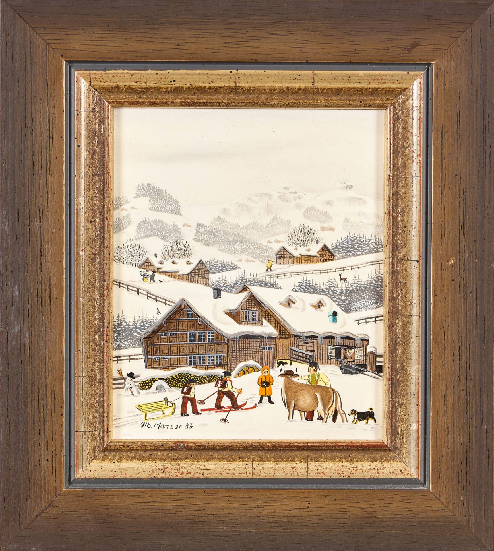 MANSER, ALBERT: "Winter mit Fähnern, Kamor, Hoher Kasten". - Image 2 of 2