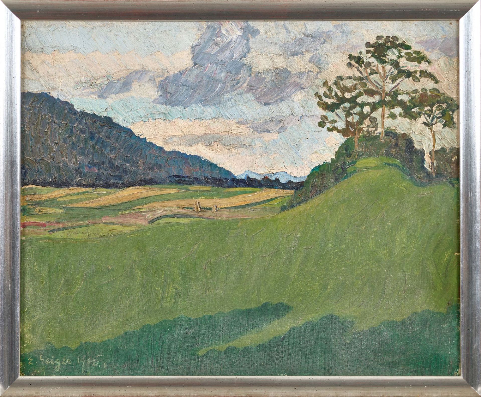 GEIGER, ERNST SAMUEL: Feldlandschaft. - Bild 2 aus 2