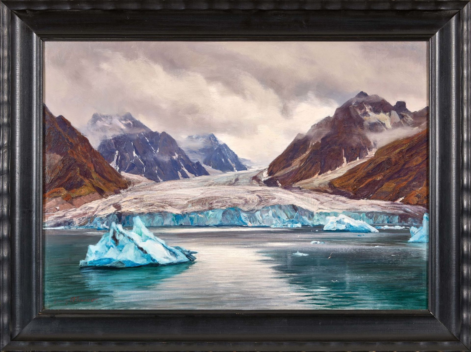 MACCO, GEORG: "Magdalenenbay, Spitzbergen (Gully-Gletscher)". - Bild 2 aus 2