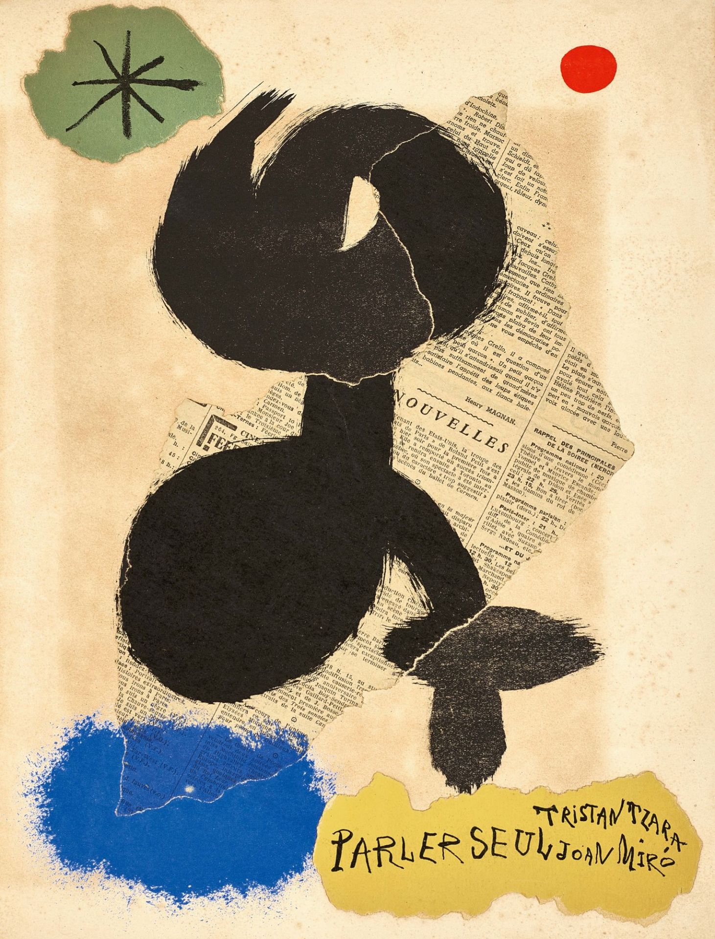 MIRÓ, JOAN: Tristan Tzara: "Parler seul. Poème".