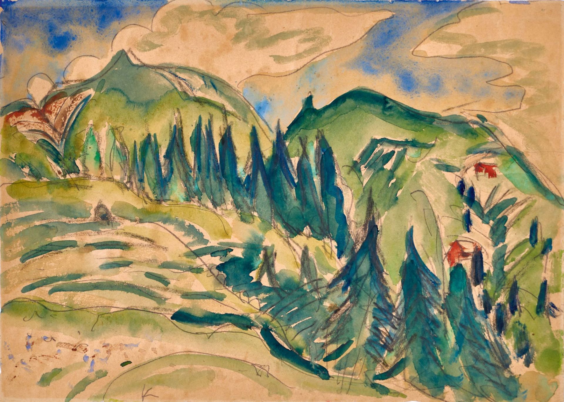 KIRCHNER, ERNST LUDWIG: Berglandschaft bei Davos.