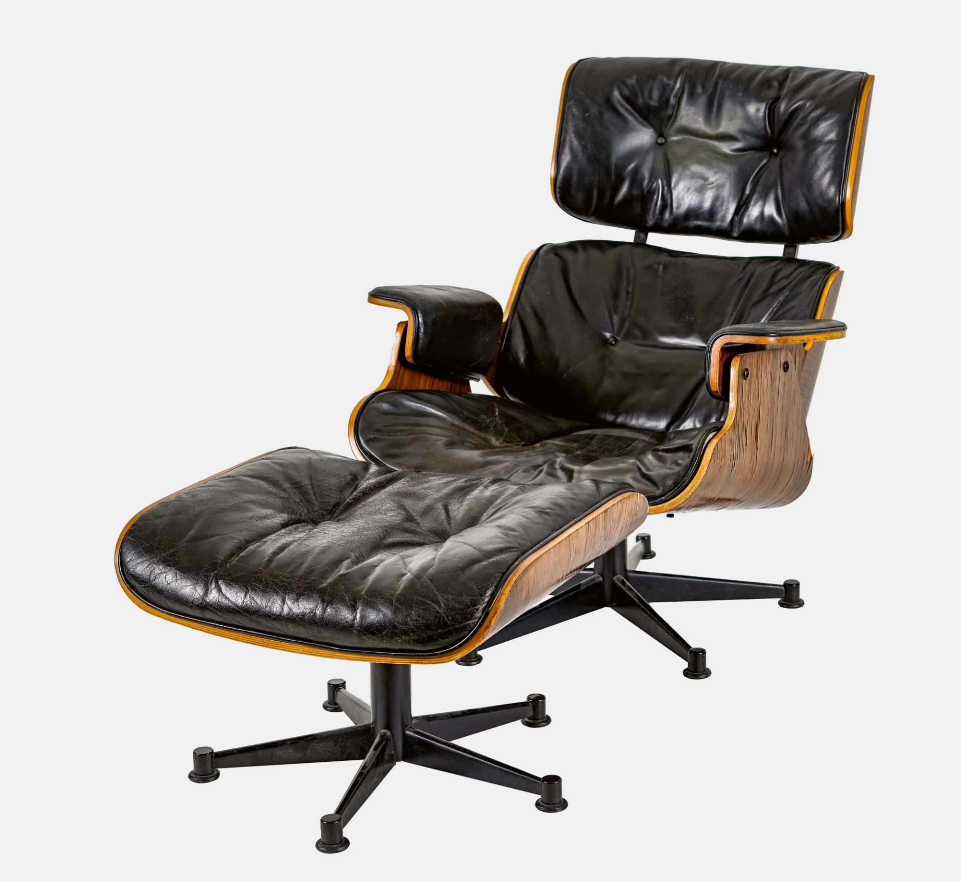 EAMES, CHARLES ORMAND, Kopie - Copy: Lounge Chair mit Ottomane.