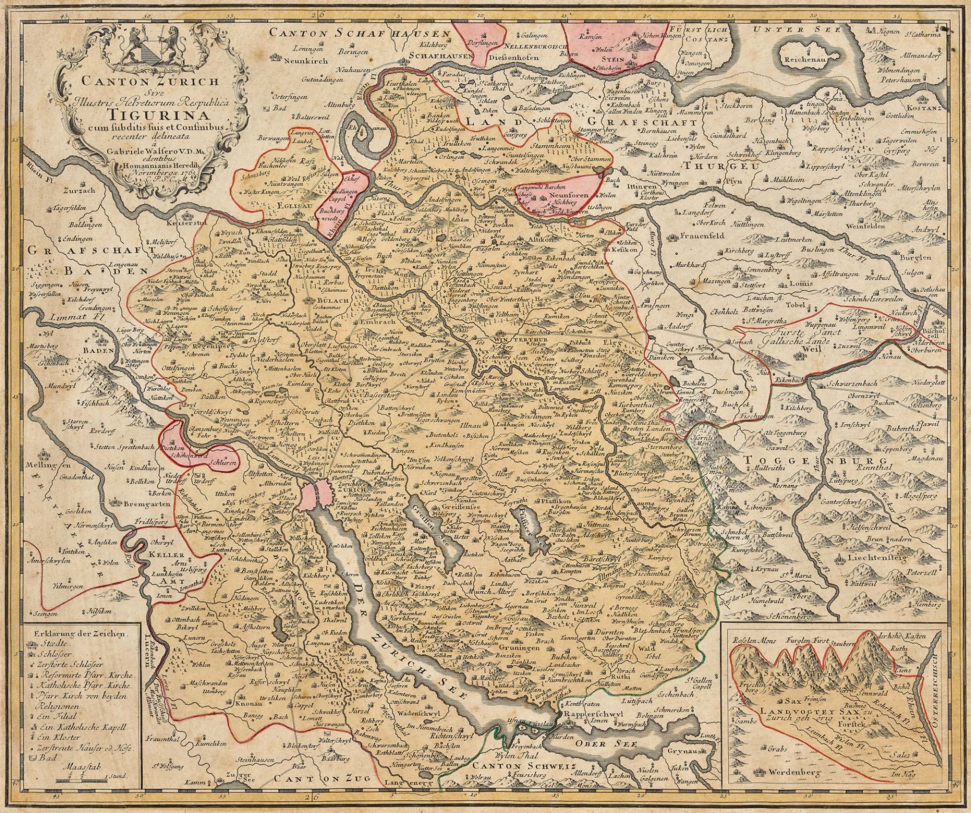HOMANNS ERBEN, WALSER, GABRIEL: "Canton Zürich sive illustris Helvetiorum Respublica Tigurina".