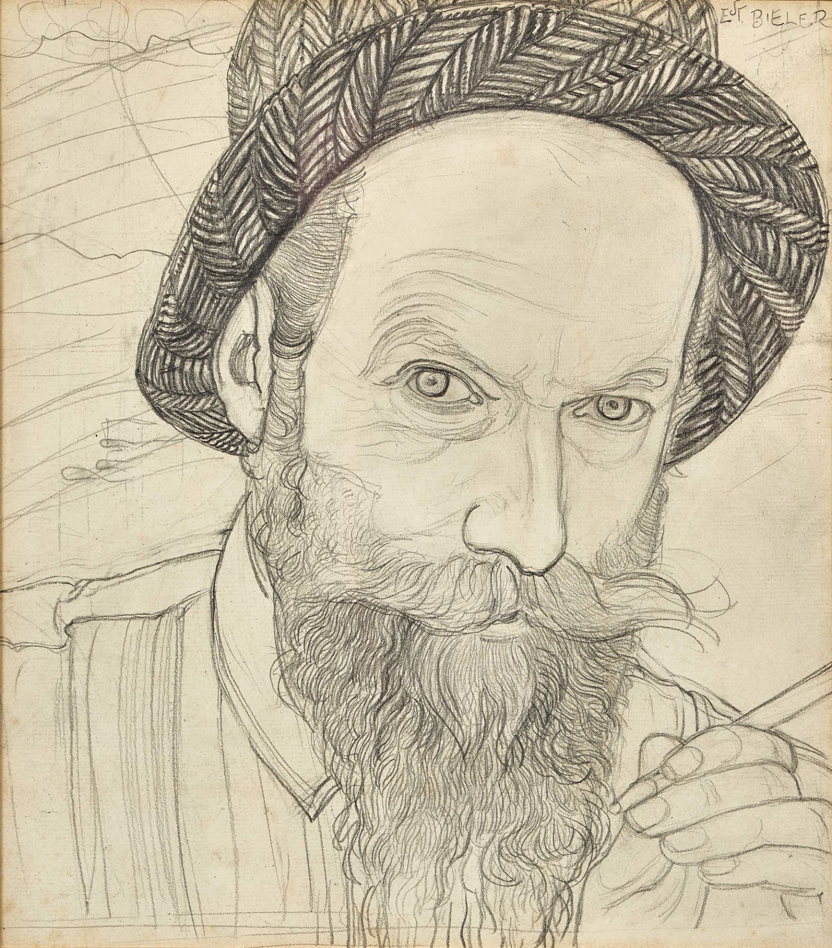 BIÉLER, ERNEST: "Autoportrait".