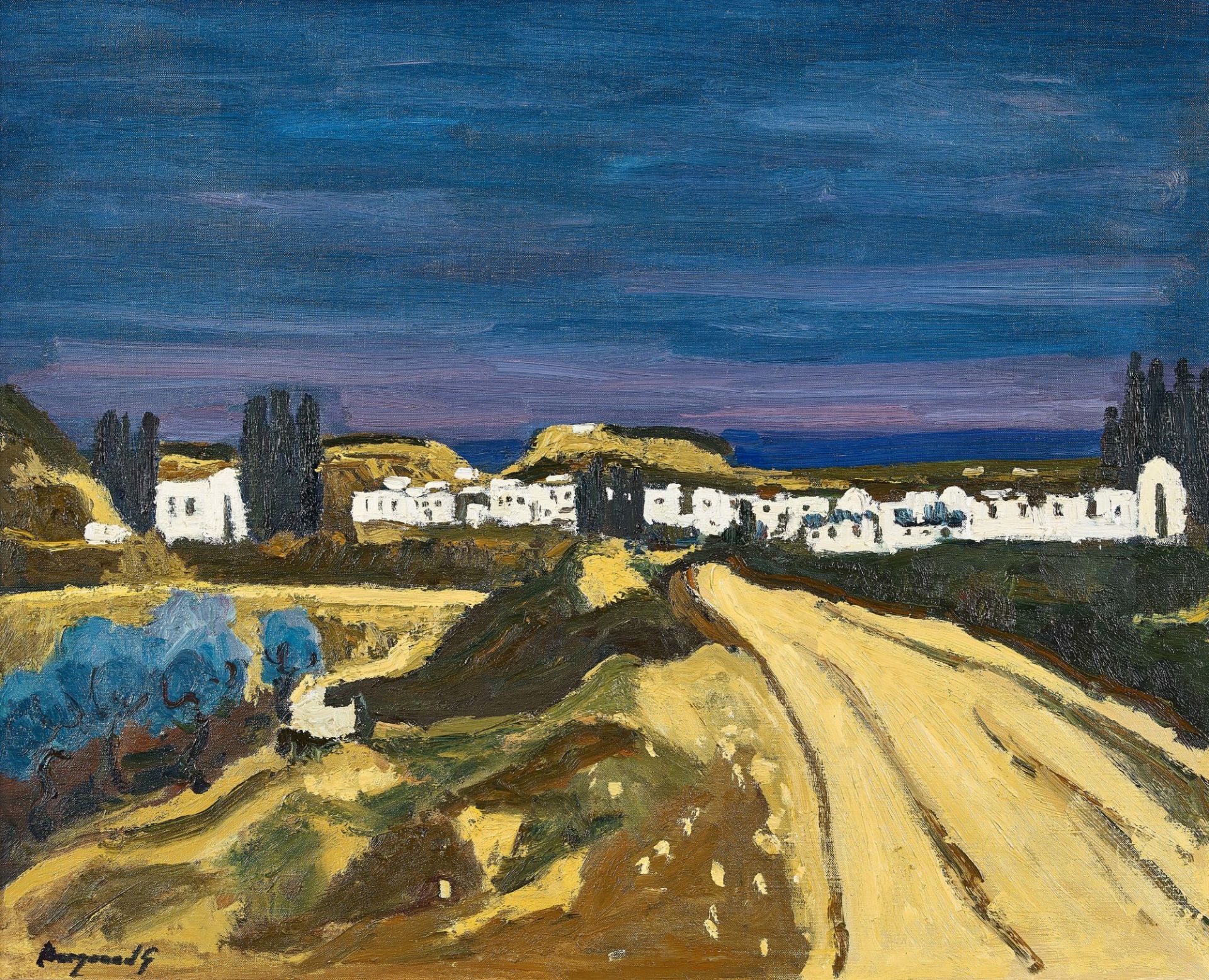 BORGEAUD, GEORGES: "Village grecque, Rhodos".