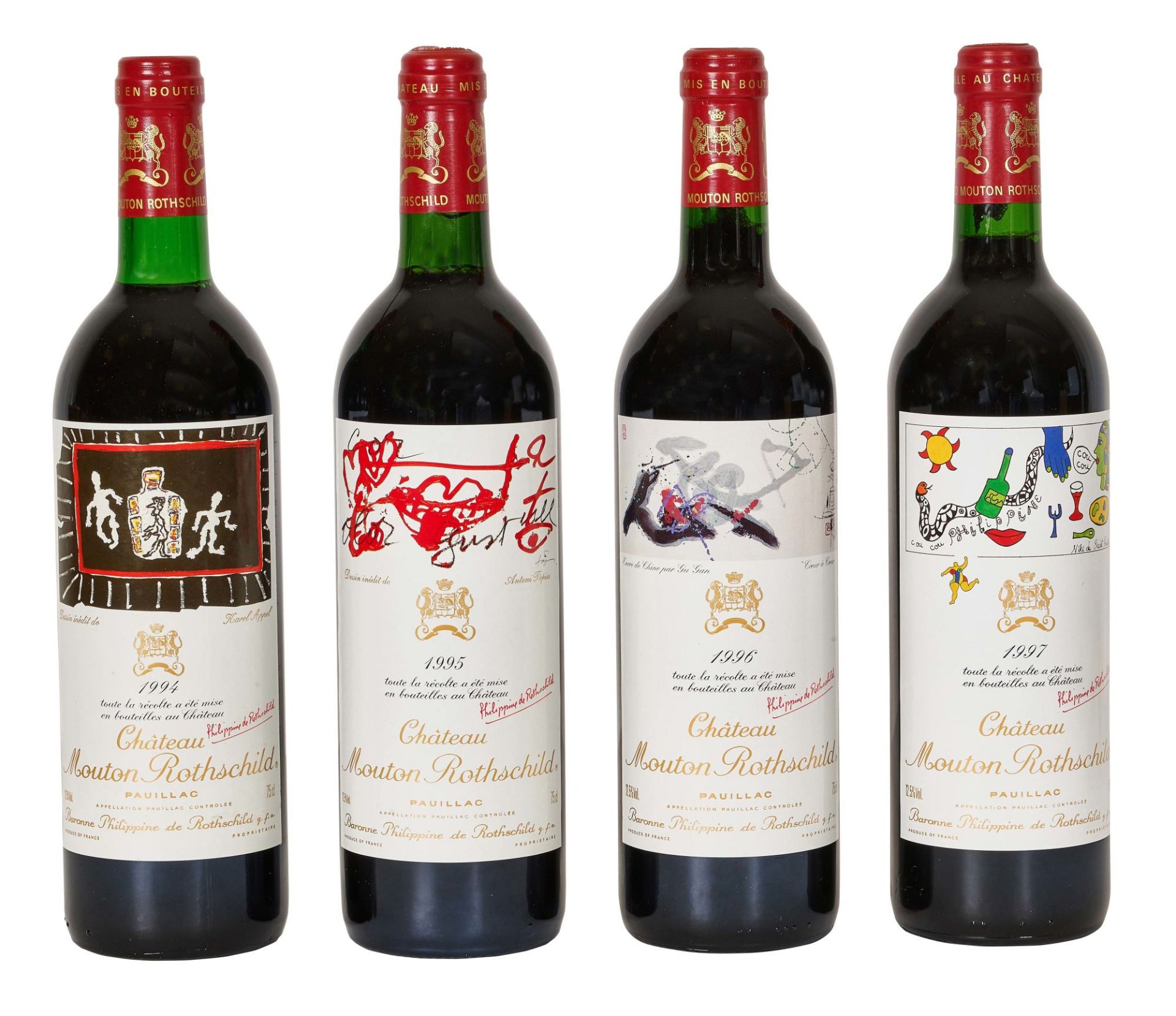 CHÂTEAU MOUTON ROTHSCHILD: Pauillac, Premier Grand Cru Classé, 1994/1995/1996/1997.