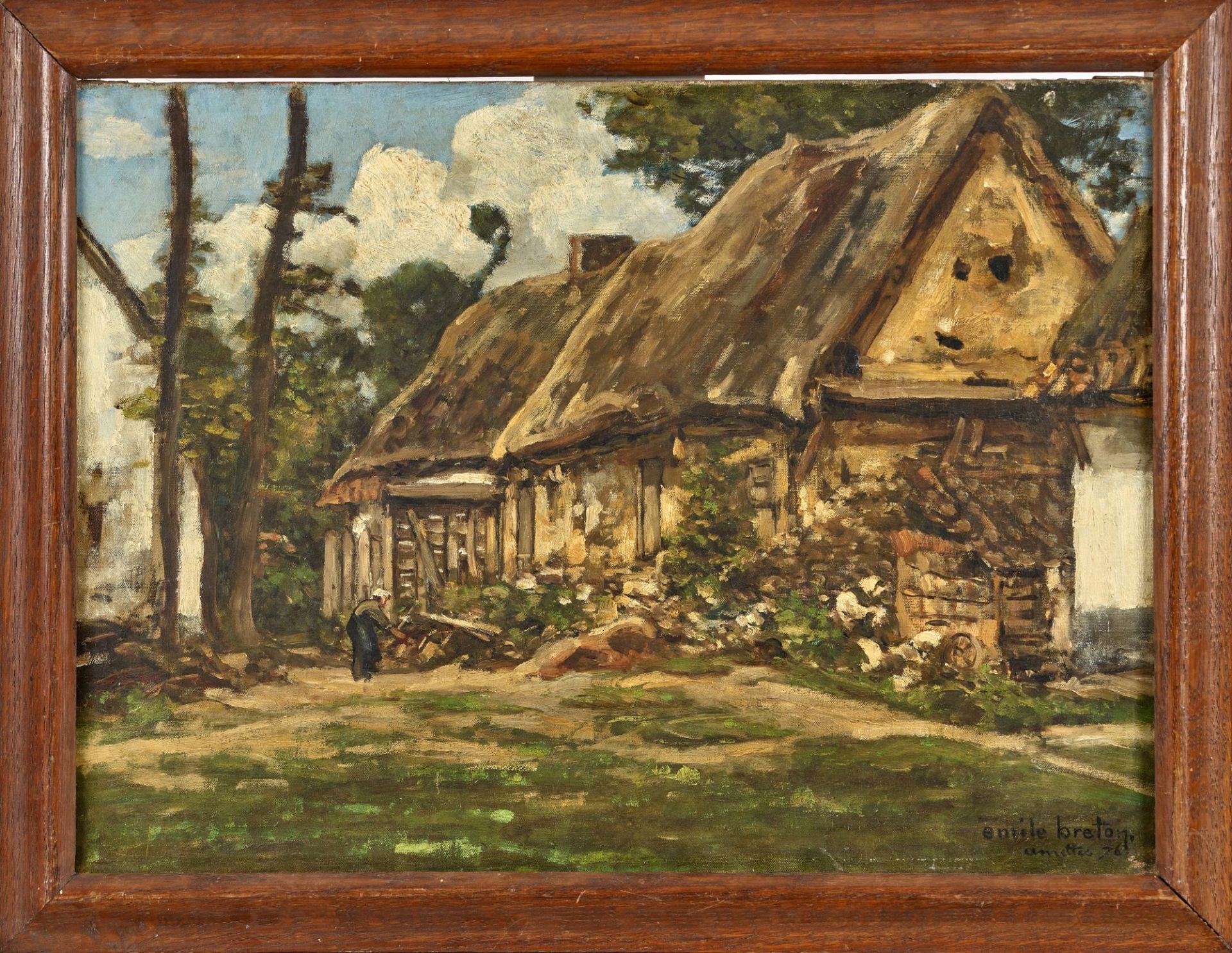 BRETON, ÉMILE ADÉLARD: "Chaumière à Amettes". - Bild 2 aus 2