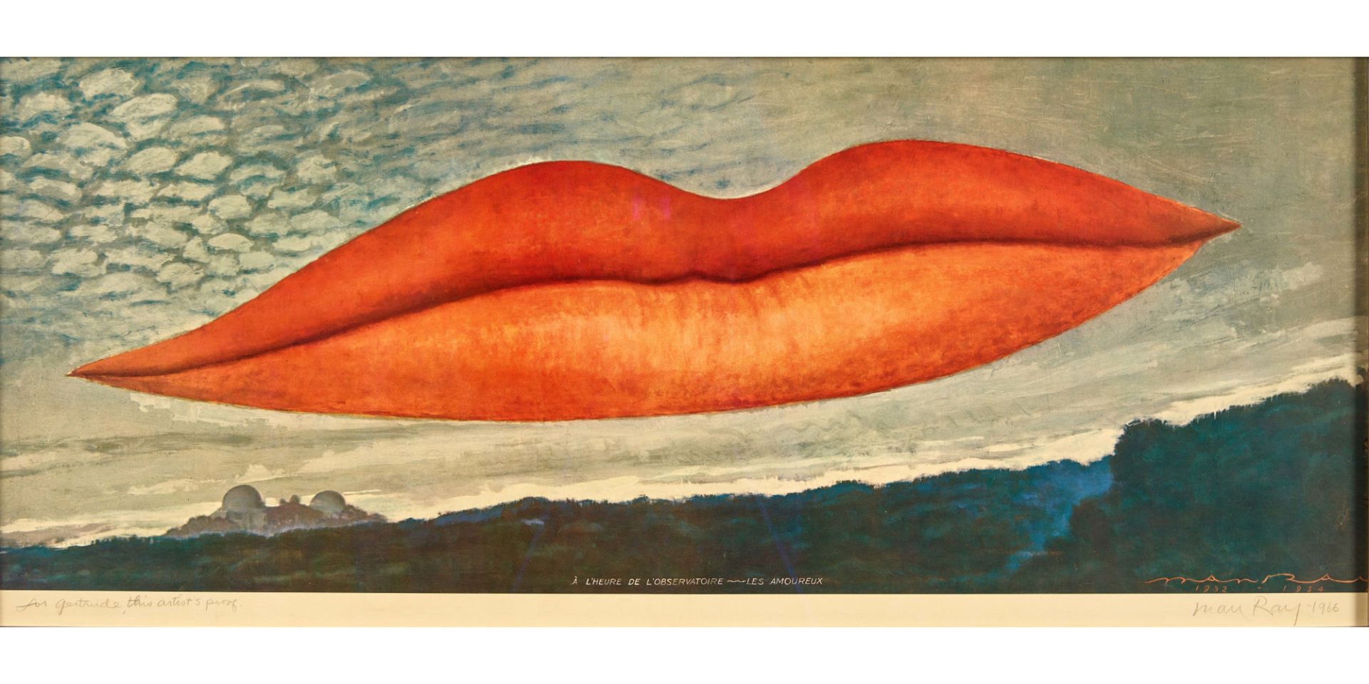 MAN RAY (EIGTL. RADNITZKY, EMMANUEL): "A l'heure de l'observation - Les amoureux".