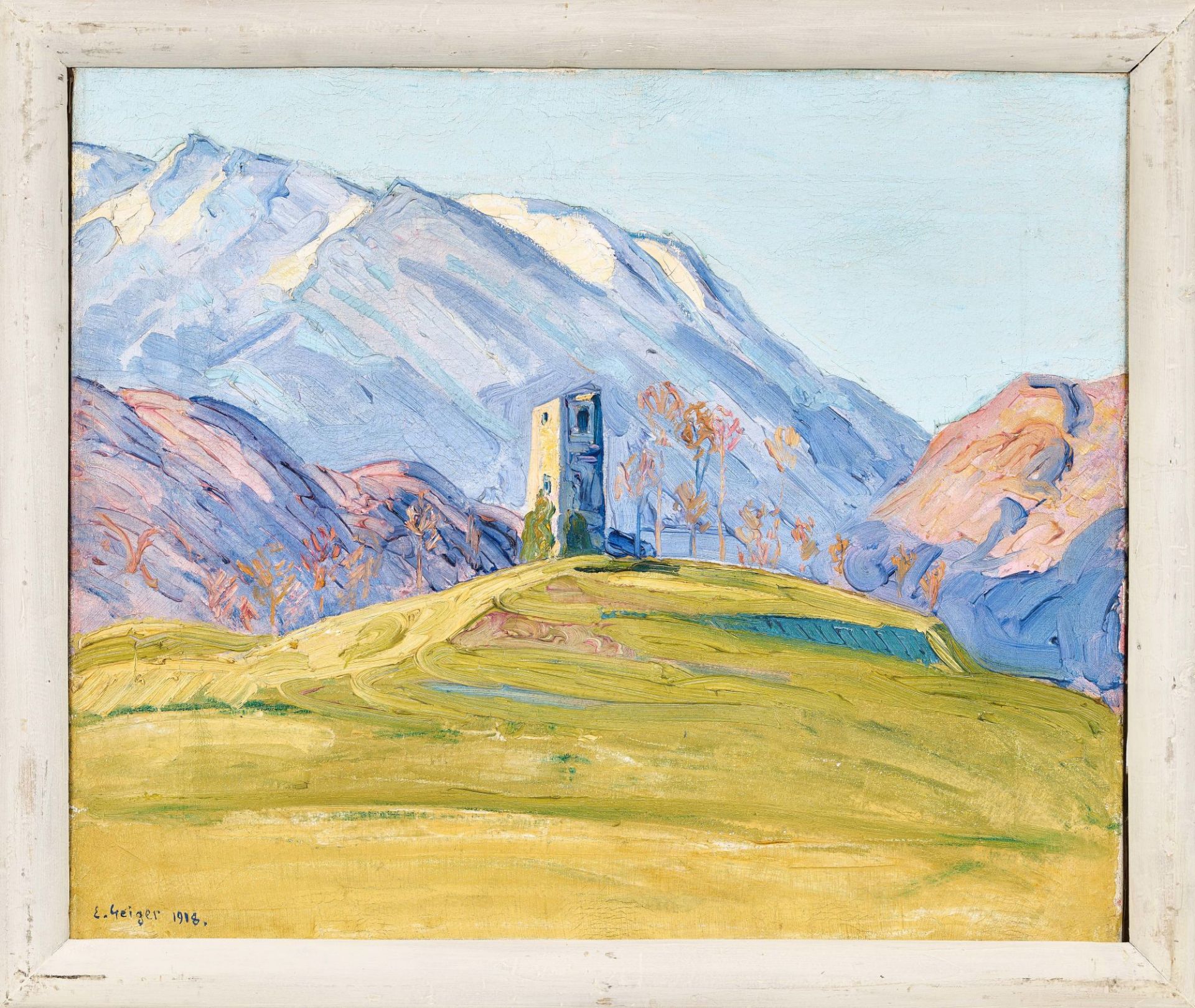 GEIGER, ERNST SAMUEL: Frühlingslandschaft mit Roccolo. - Image 2 of 2