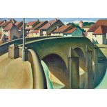 VONLANTHEN, LOUIS JOSEPH: Le pont à Fribourg.