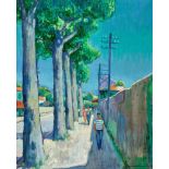 NEUENSCHWANDER, ALBERT: "Strasse in St. Tropez".