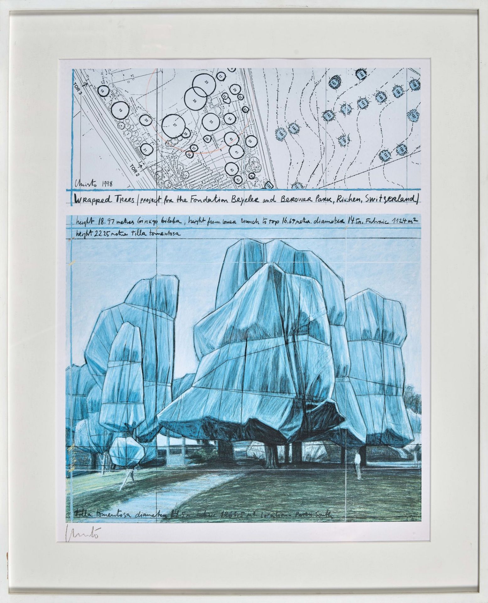 CHRISTO (EIGTL. JAVACHEFF, CHRISTO): "Wrapped Trees / project for the Fondation Beyeler and ... - Image 2 of 2