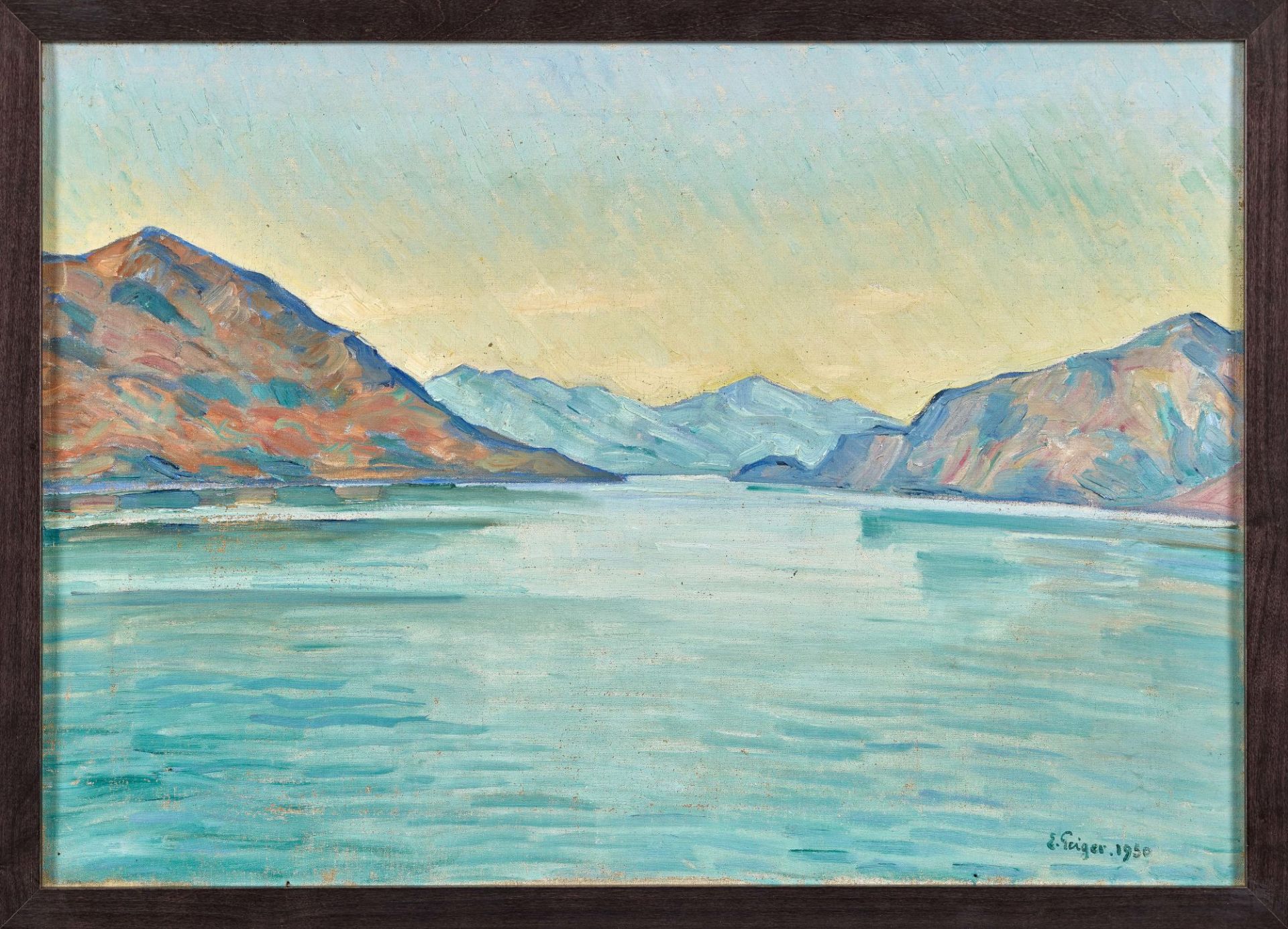 GEIGER, ERNST SAMUEL: Blick auf den Lago Maggiore. - Bild 2 aus 2