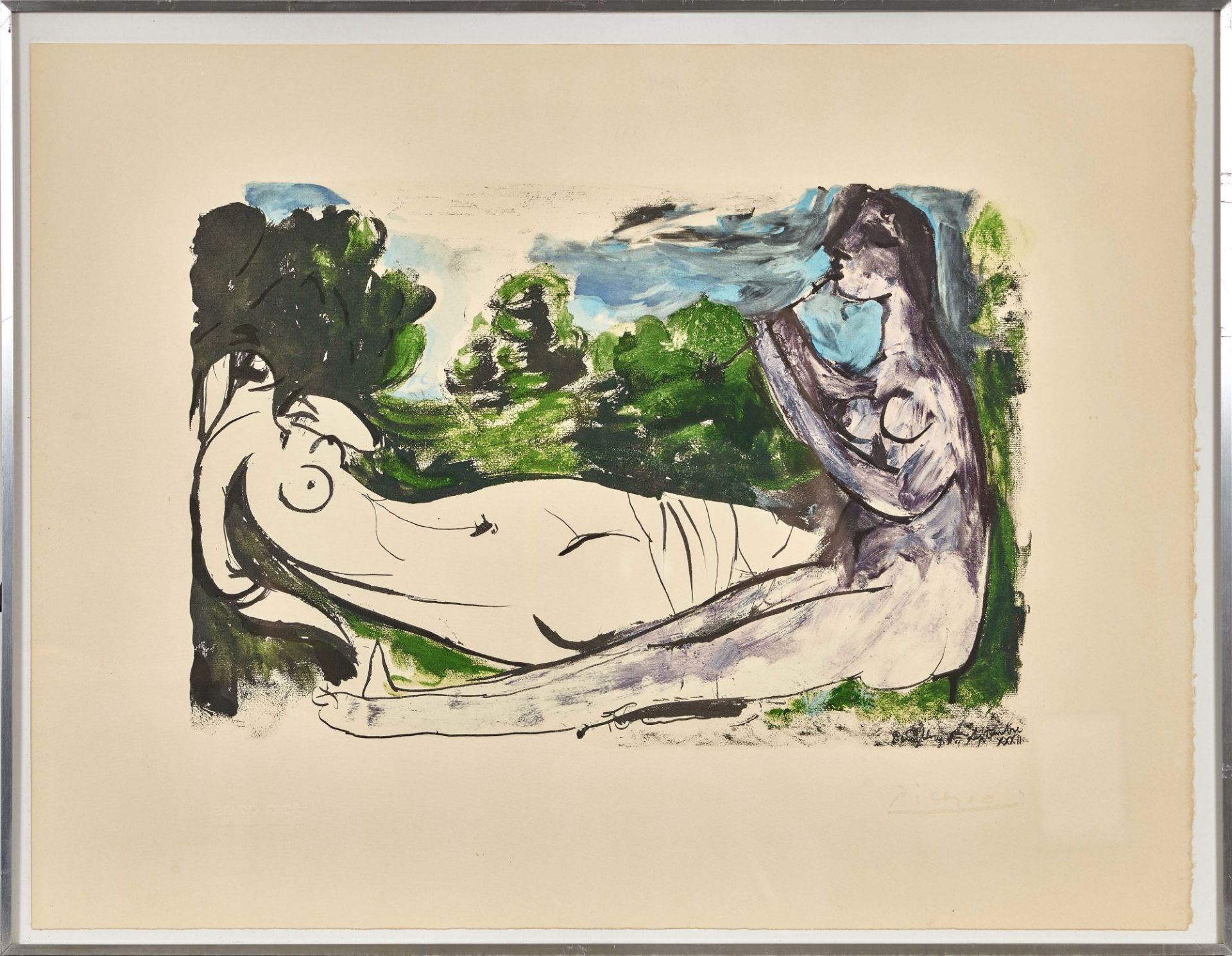 PICASSO, PABLO, Nach - After: "Femme nue et joueuse de flûte". - Bild 2 aus 2