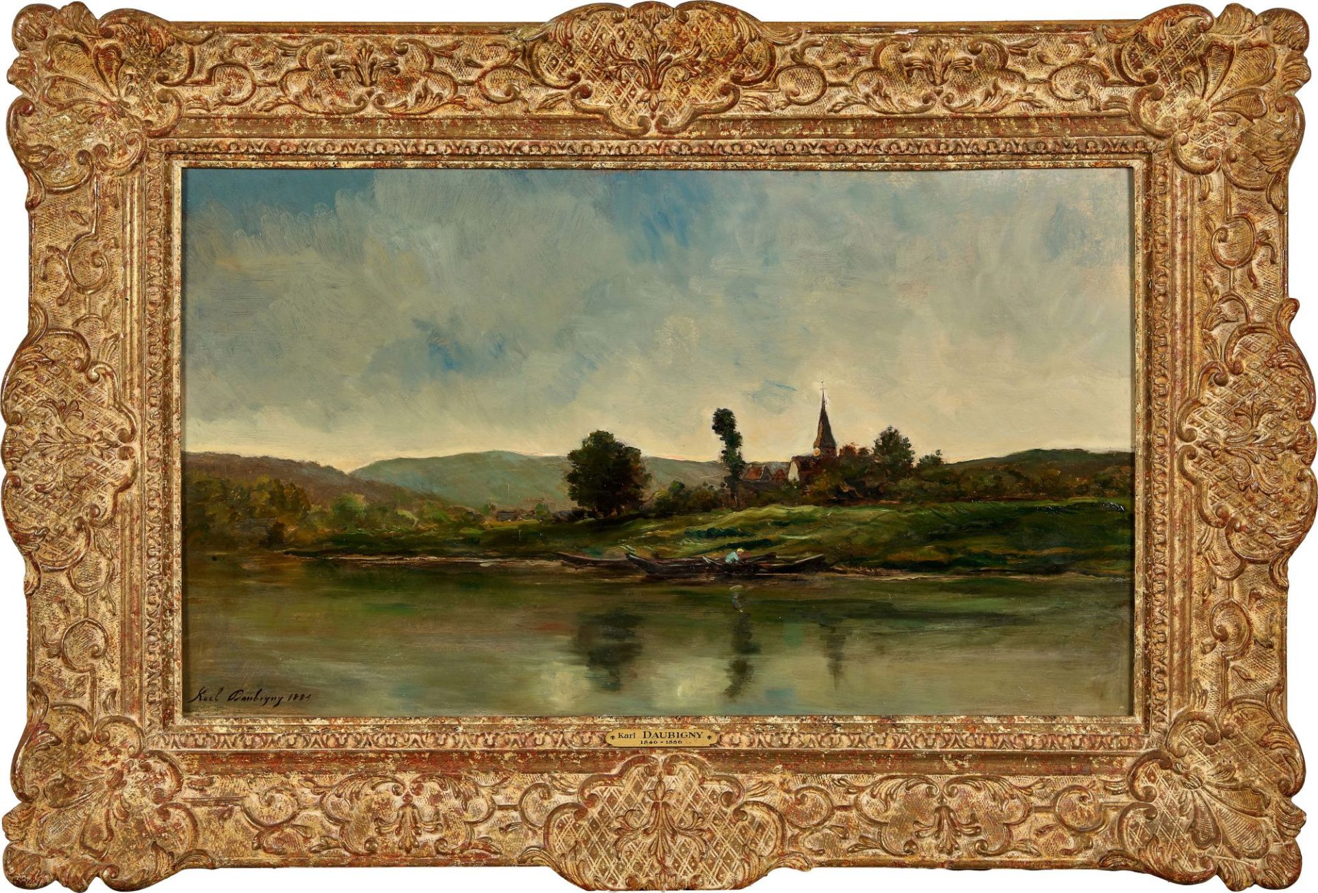 DAUBIGNY, KARL PIERRE: Paysage lacustre. - Bild 2 aus 2