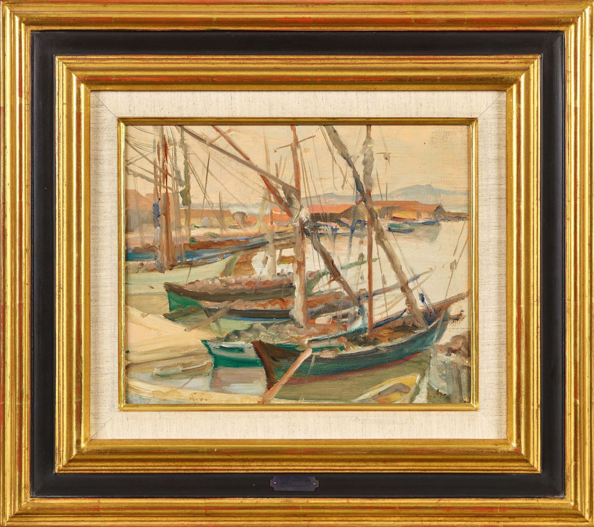 SONNIER, LÉON JULIEN ERNEST: "Petit port de pêche en Bretagne". - Image 2 of 2